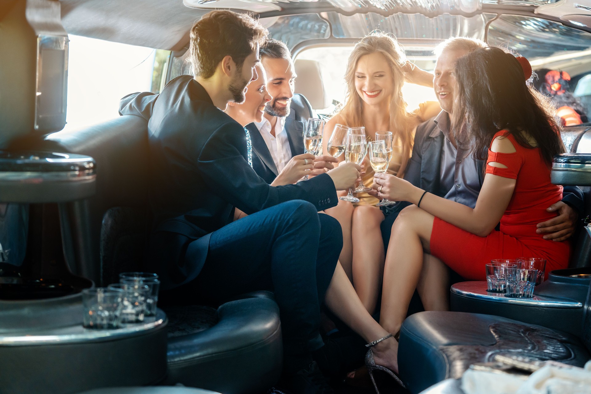 Birthday party in a limo