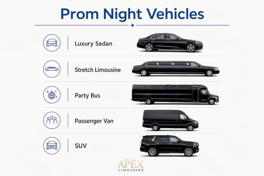 Infographic ranking prom night vehicle options