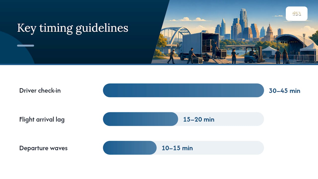 Day-of Checklist: Keeping Arrivals and Departures on Schedule — overview diagram